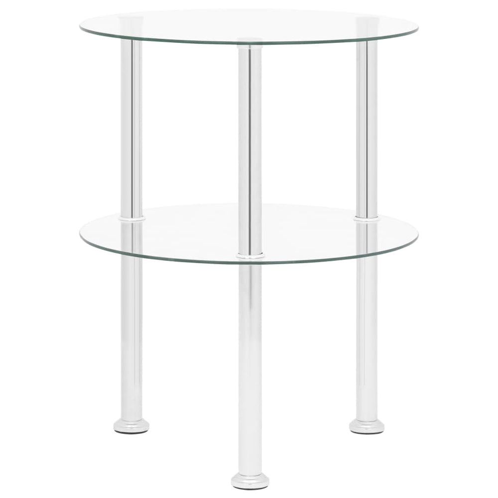 Beistelltisch Transparent Hartglas 38cm