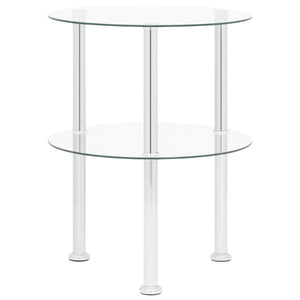 Beistelltisch Transparent Hartglas 38cm