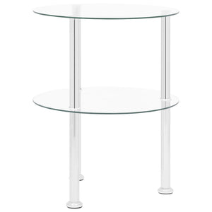Beistelltisch Transparent Hartglas 38cm