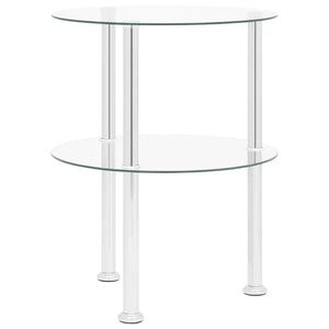 Beistelltisch Transparent Hartglas 38cm