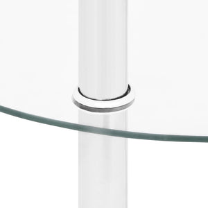 Beistelltisch Transparent Hartglas 38cm