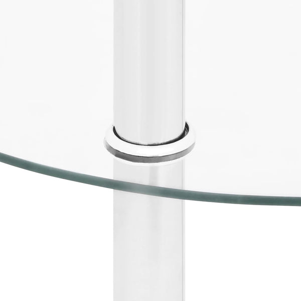 Beistelltisch Transparent Hartglas 38cm