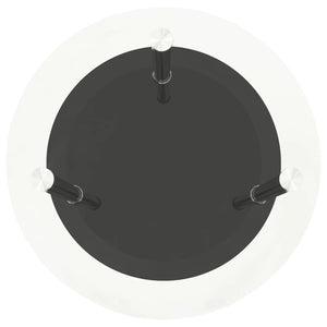 Beistelltisch Transparent & Schwarz Hartglas