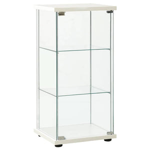 Glasvitrine Hartglas Weiß