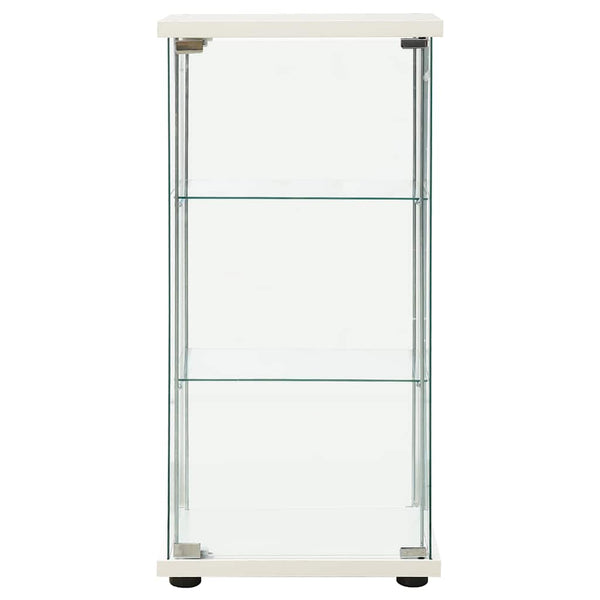 Glasvitrine Hartglas Weiß