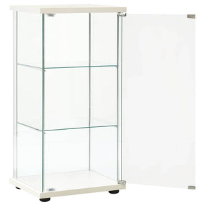 Glasvitrine Hartglas Weiß