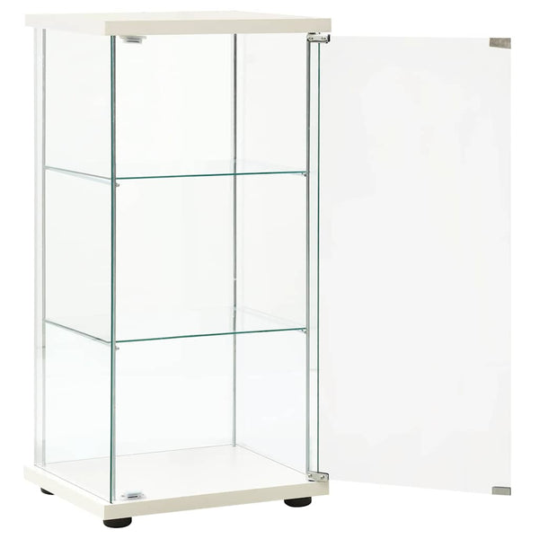Glasvitrine Hartglas Weiß