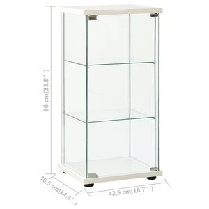 Glasvitrine Hartglas Weiß