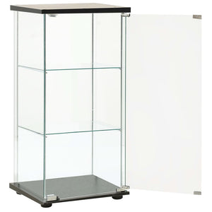 Vitrinenschrank Hartglas Schwarz