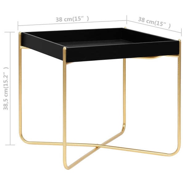 Schwarzer & Goldener Beistelltisch