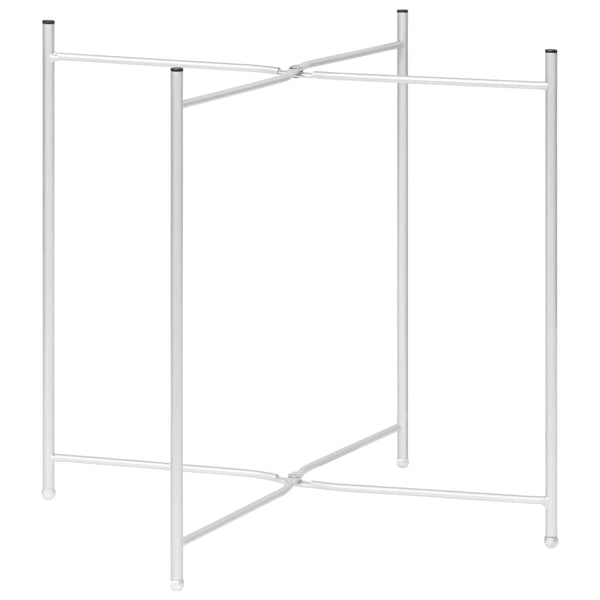 Silberner Beistelltisch Glas 40x40 cm