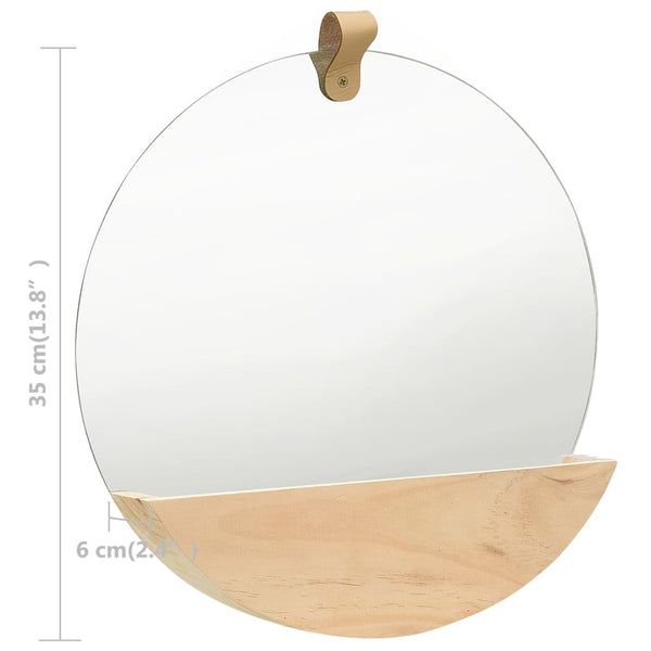 Wandspiegel Kiefer Massivholz 35cm