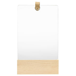 Kiefer Wandspiegel mit Ablage, 23x39,5 cm