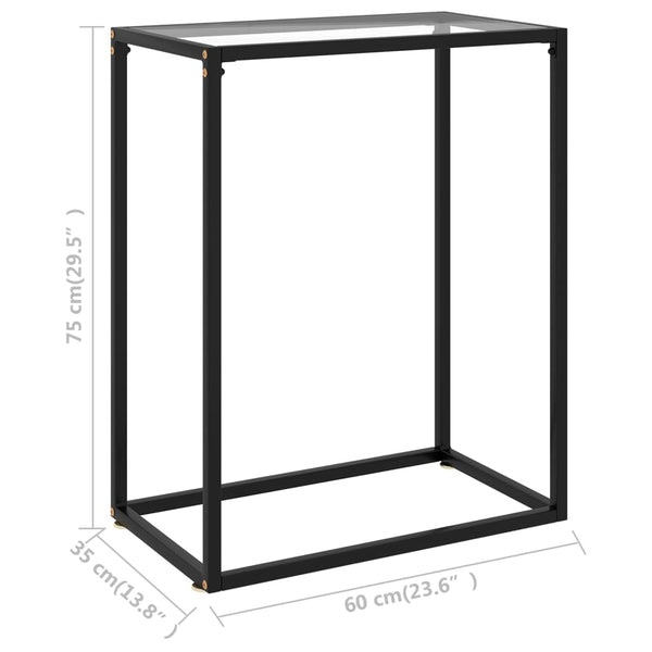 Transparent Konsole Tisch 60x35x75cm