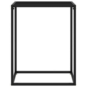 Schwarzer Konsolentisch mit Hartglas, 60 cm