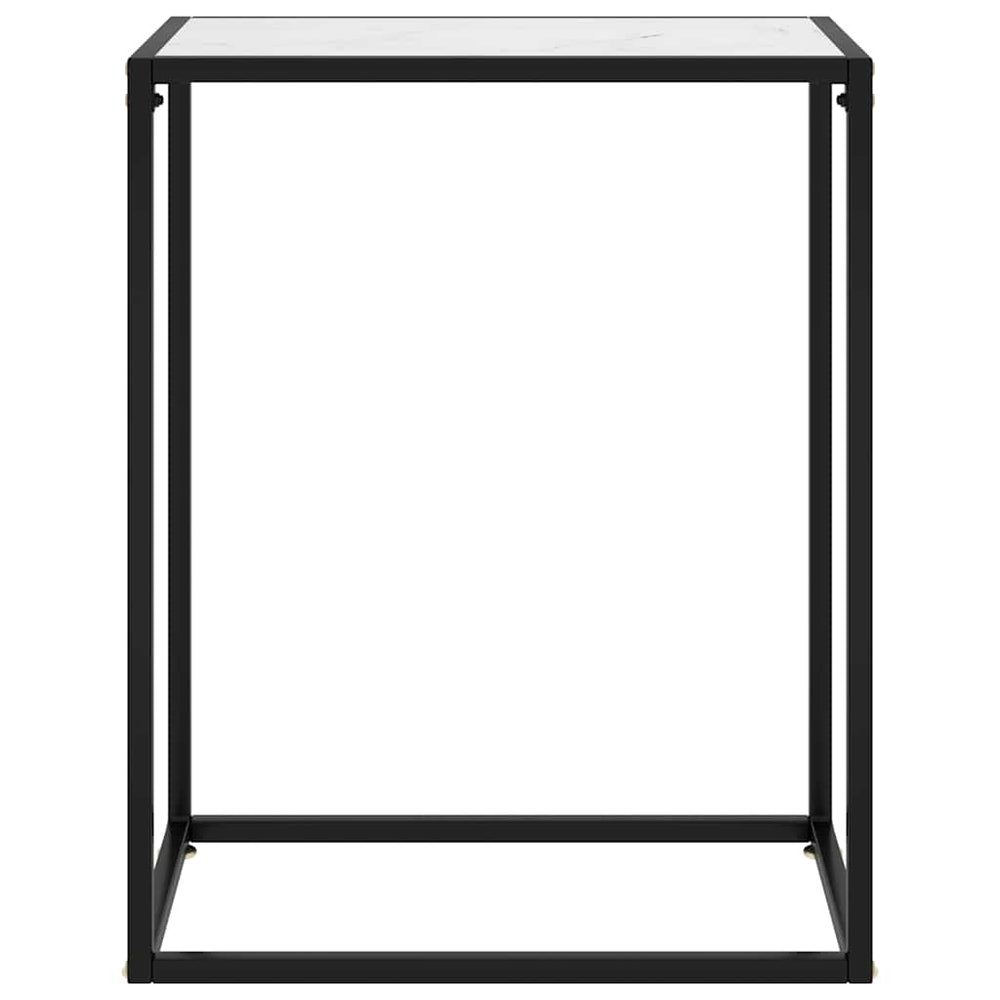 Weißer Konsolentisch 60x35 cm Hartglas