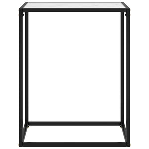 vidaXL Console de table blanche 60x35x75 cm Verre trempé