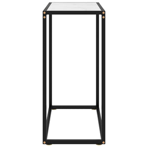 vidaXL Console de table blanche 60x35x75 cm Verre trempé