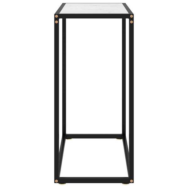 vidaXL Console de table blanche 60x35x75 cm Verre trempé