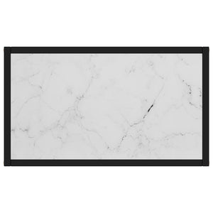 vidaXL Console de table blanche 60x35x75 cm Verre trempé
