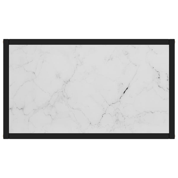 vidaXL Console de table blanche 60x35x75 cm Verre trempé