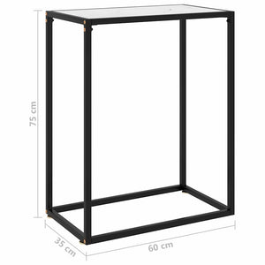 vidaXL Console de table blanche 60x35x75 cm Verre trempé