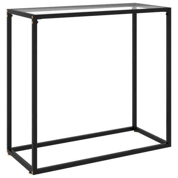 Transparent Konsole Tisch 80cm Hartglas