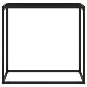 vidaXL Table console Noir 80x35x75 cm Verre trempé