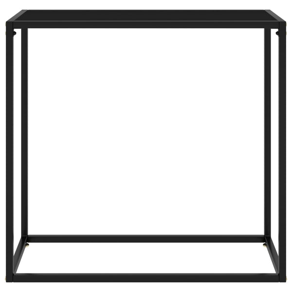 vidaXL Table console Noir 80x35x75 cm Verre trempé