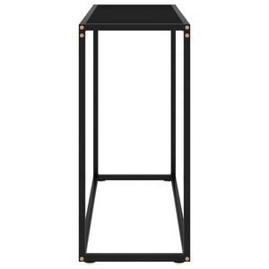 vidaXL Table console Noir 80x35x75 cm Verre trempé