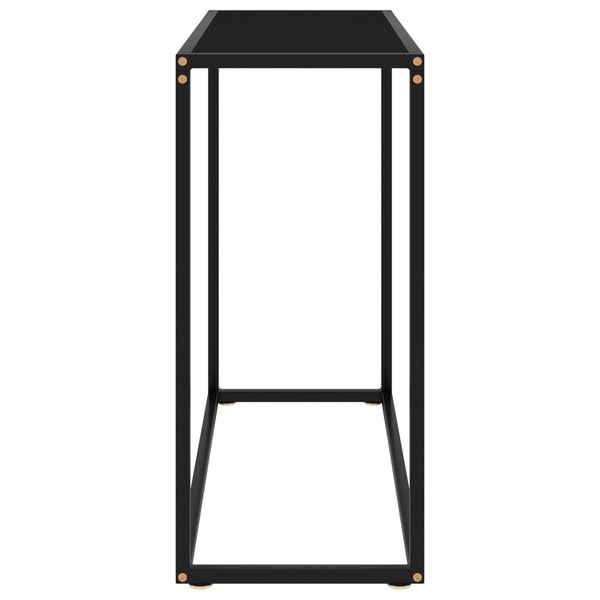 vidaXL Table console Noir 80x35x75 cm Verre trempé
