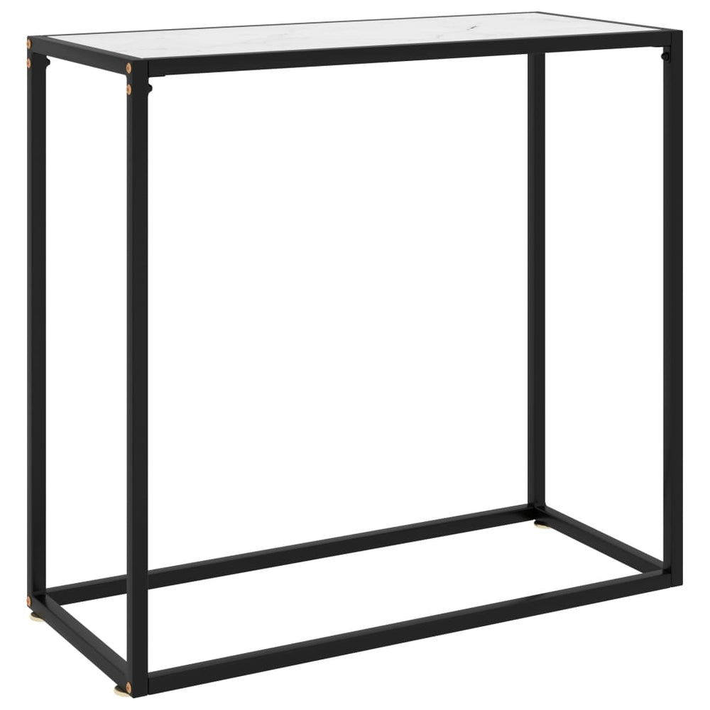Weißer Konsolentisch 80 cm aus Glas
