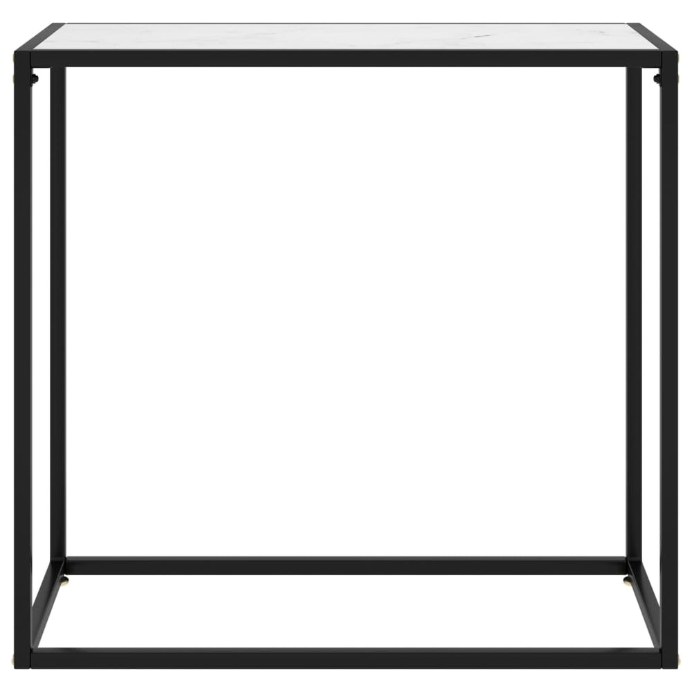 Weißer Konsolentisch 80 cm aus Glas