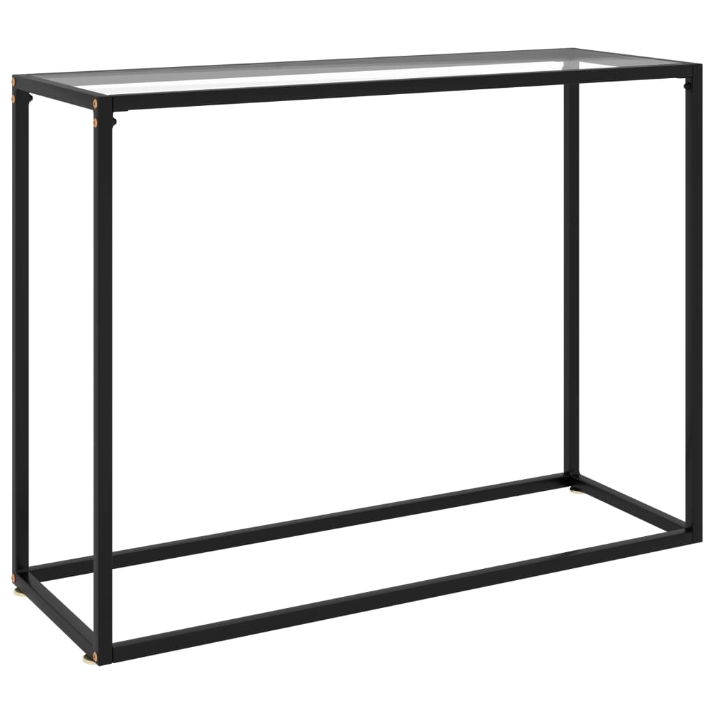 Transparent Konsole Tisch Hartglas 100cm