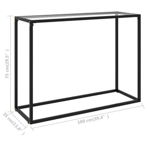 Transparent Konsole Tisch Hartglas 100cm