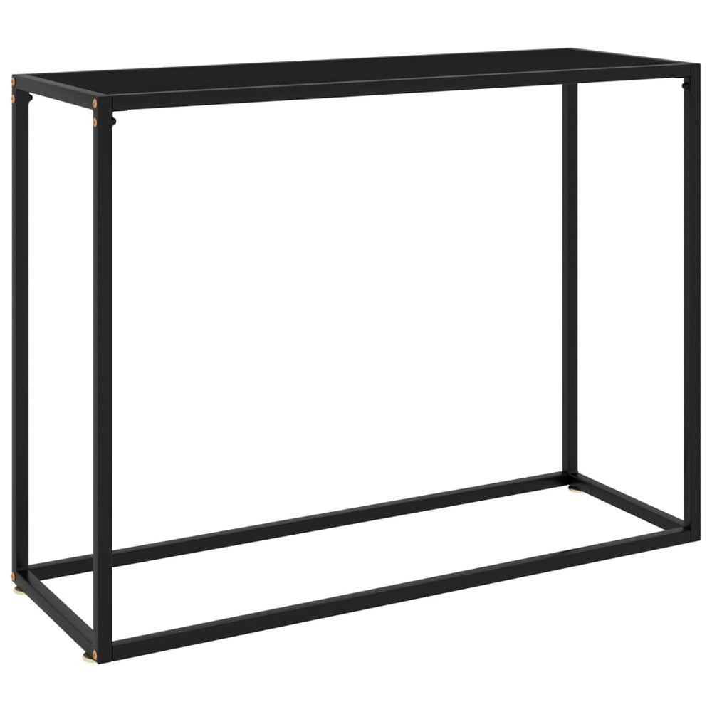 Schwarzer Konsolentisch aus Glas, 100 cm
