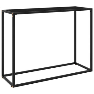 vidaXL Console en verre trempé Noir 100x35x75 cm