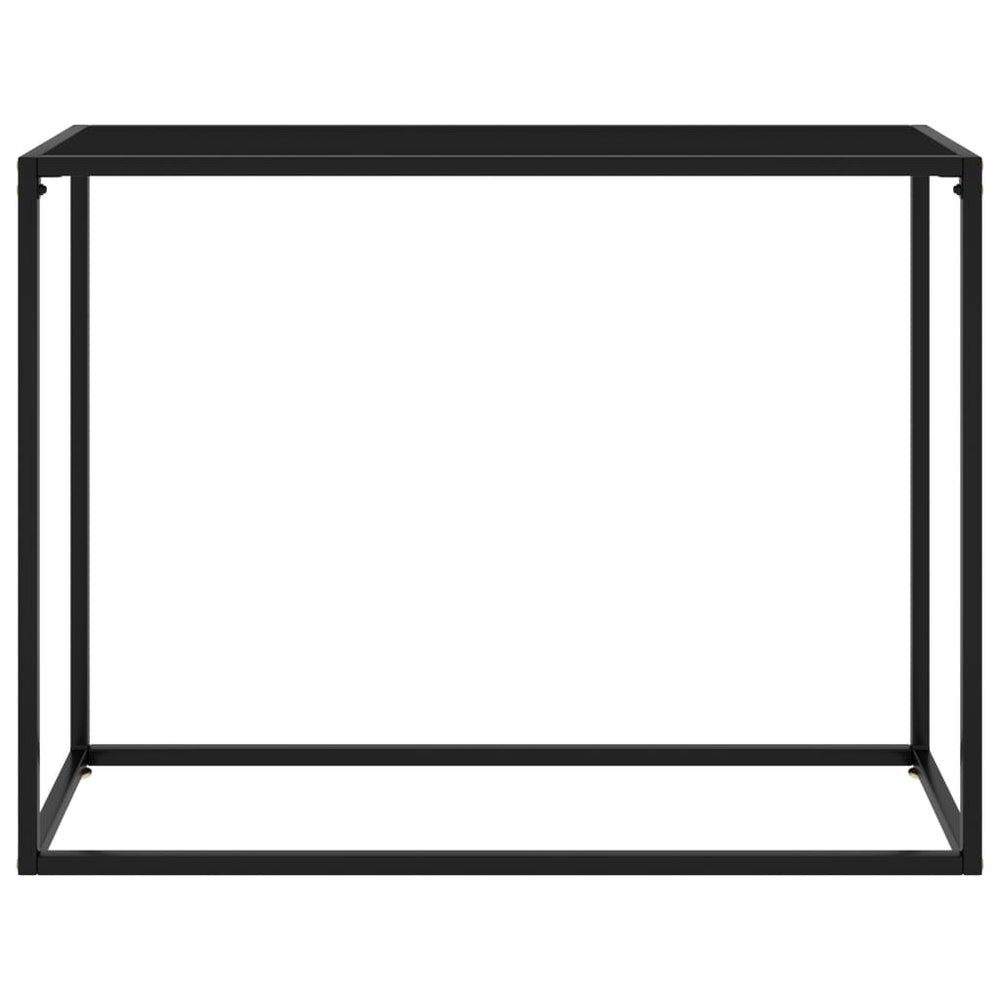 Schwarzer Konsolentisch aus Glas, 100 cm