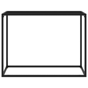 vidaXL Console en verre trempé Noir 100x35x75 cm