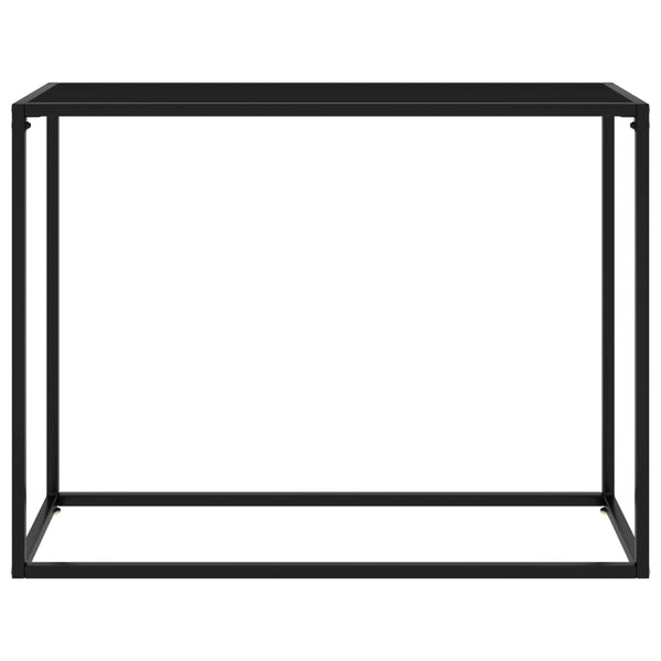 vidaXL Console en verre trempé Noir 100x35x75 cm
