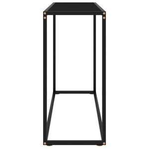 vidaXL Console en verre trempé Noir 100x35x75 cm