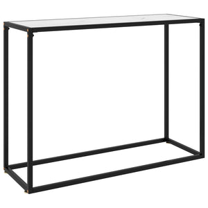 Weißer Konsolentisch aus Glas, 100 cm