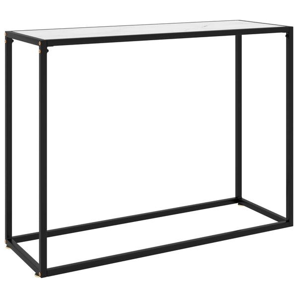 Weißer Konsolentisch aus Glas, 100 cm