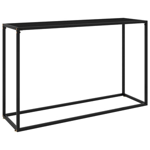 vidaXL Console en verre trempé noir 120x35x75 cm