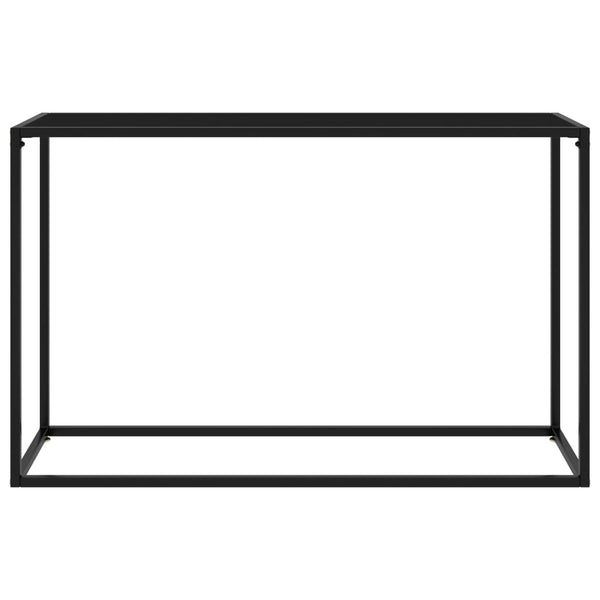 vidaXL Console en verre trempé noir 120x35x75 cm