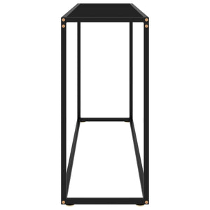 vidaXL Console en verre trempé noir 120x35x75 cm