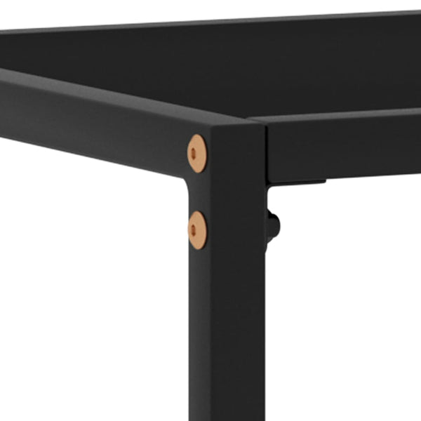 vidaXL Console en verre trempé noir 120x35x75 cm