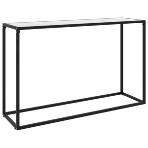 vidaXL Console Blanc 120x35x75 cm Verre trempé