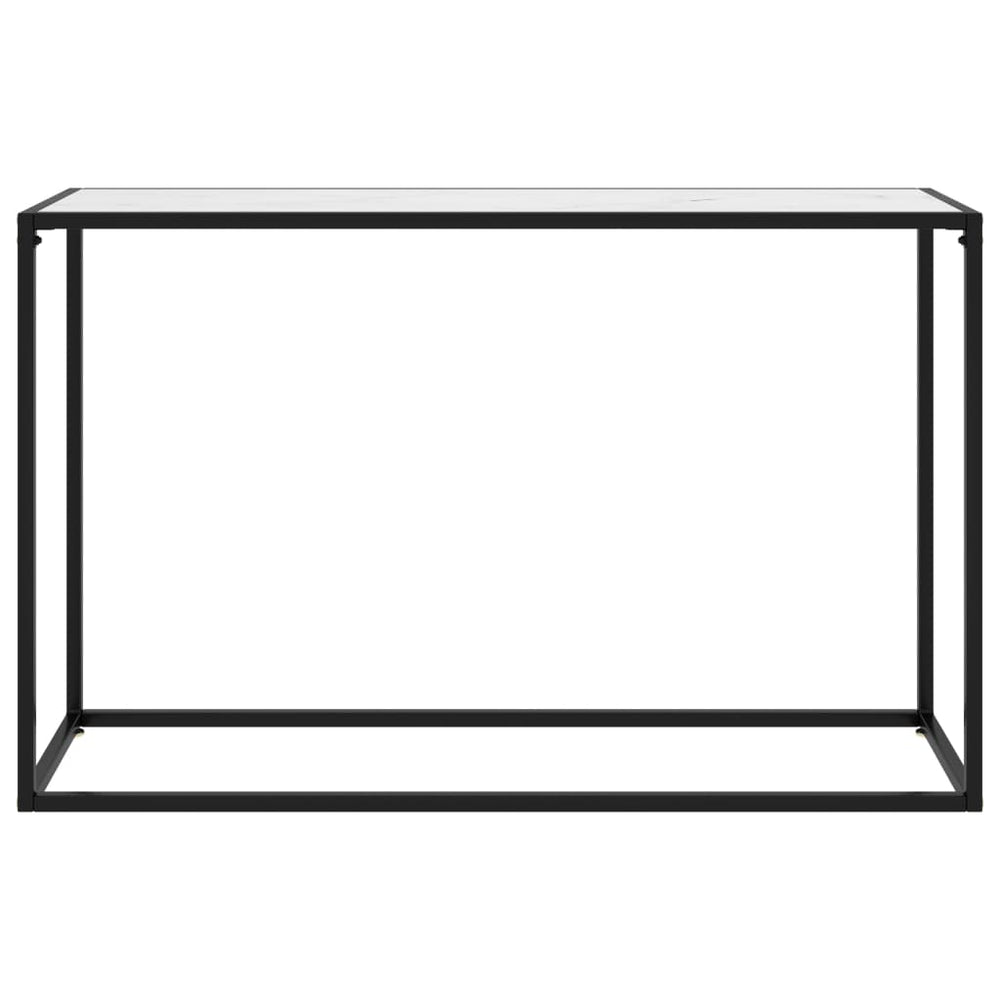 Weiße Konsole Tisch 120cm Hartglas