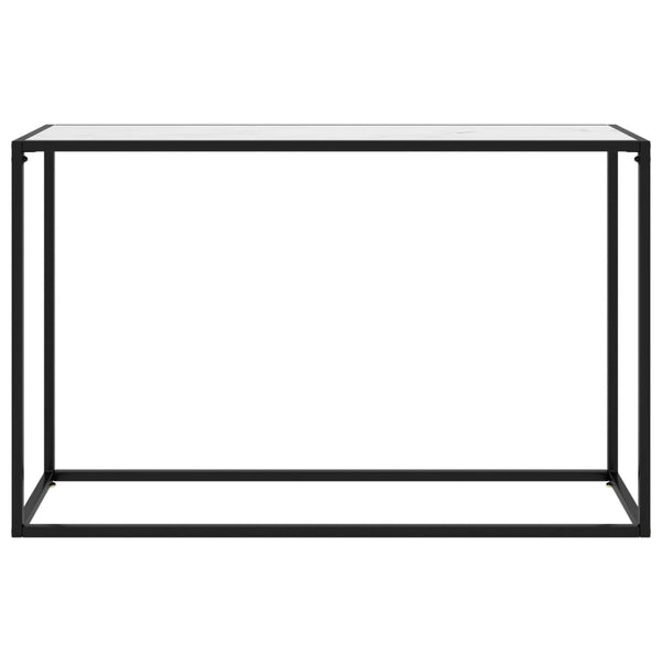 vidaXL Console Blanc 120x35x75 cm Verre trempé